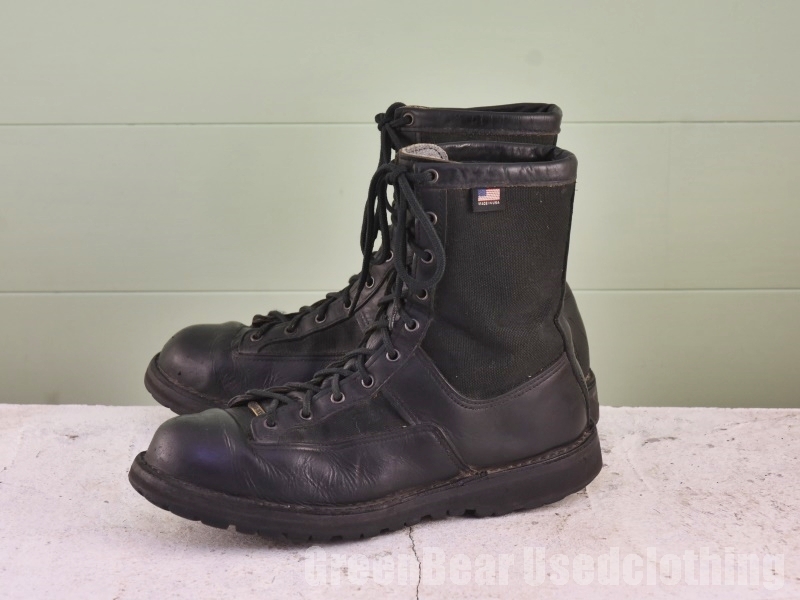 X899◆USA製【ダナー Danner】ビンテージ ワークブーツ 良い味 黒 ブラック メンズ 12EE 30cm