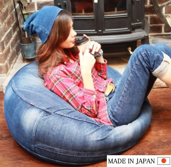 [araiyan] ARAI yan Denim beads sofa sofa beads sofa - cushion made in Japan Okayama Denim labo cotton 100% AL14013 classification 80S