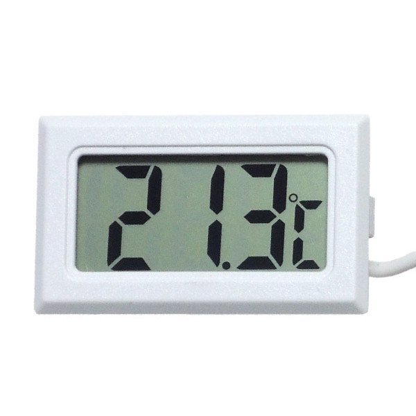デジタル 水温計 【ホワイト】 温度計 センサーコード長さ1m LCD 液晶表示 アクアリウム 水槽 気温 【LB-215】の画像2