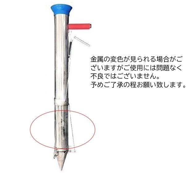 ハンドプランター ステンレス ハンド移植器 植え付け 苗 育苗 苗植え 軽量 畑 移植栽培 農作業 家庭菜園 穴あけ器 LB-236 区分100S_画像5