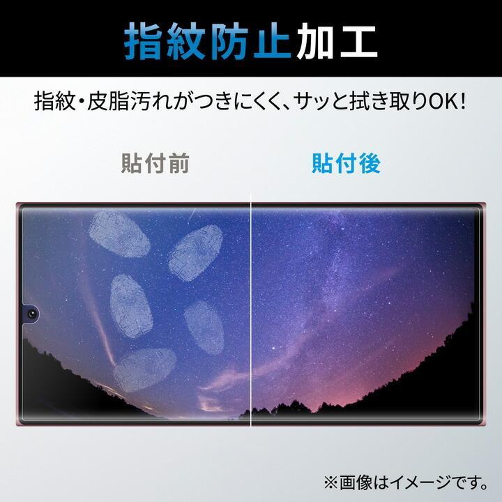 Galaxy S22 Ultra 用 ガラスフィルム フルカバーガラス 99％ PM-G223FLKGGRBK 037m