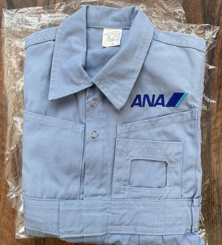 ANA キッズ用 整備作業着 カバーオール 全日空 中古品 クリーニング密封後は開封していません。の画像1