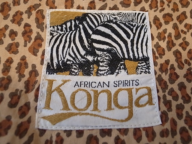 Konga AFRICAN SPIRITS コンガ 1990年代 ビンテージ コットン サファリ ジャケット ベージュ サイズ ２XL 相当の画像7