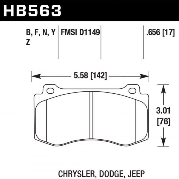  tax included HAWK PERFORMANCE HPS high Performance front brake pad lining 05-14y 300C SRT8 6.1L 6.4L prompt decision immediate payment stock goods 