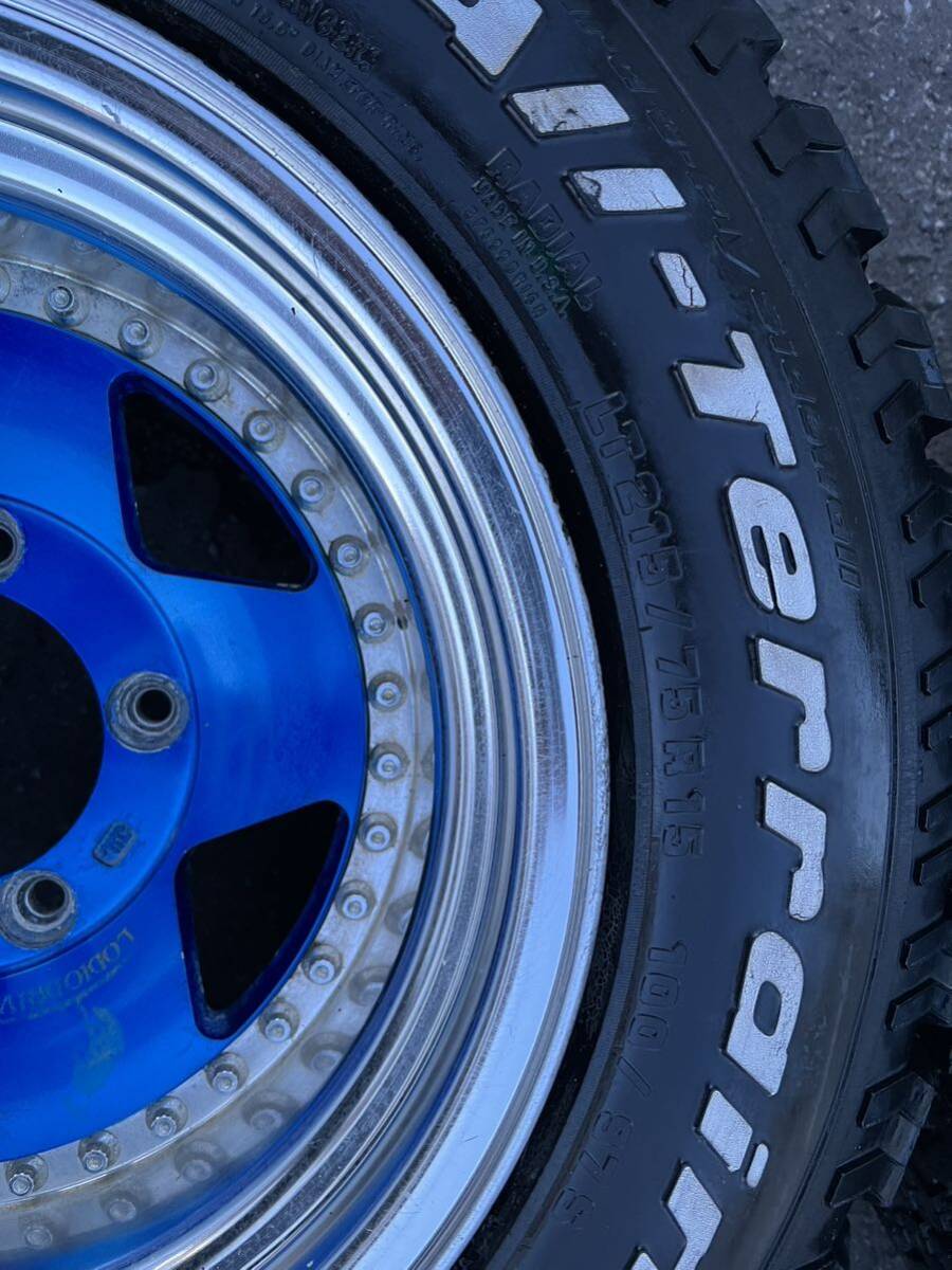 ジムニー タイヤ バリ山 ホイールセット ロデオドライブ OFFROADWORLD 15インチ マッドタイヤ 215/75R15 BFGoodrich の画像5