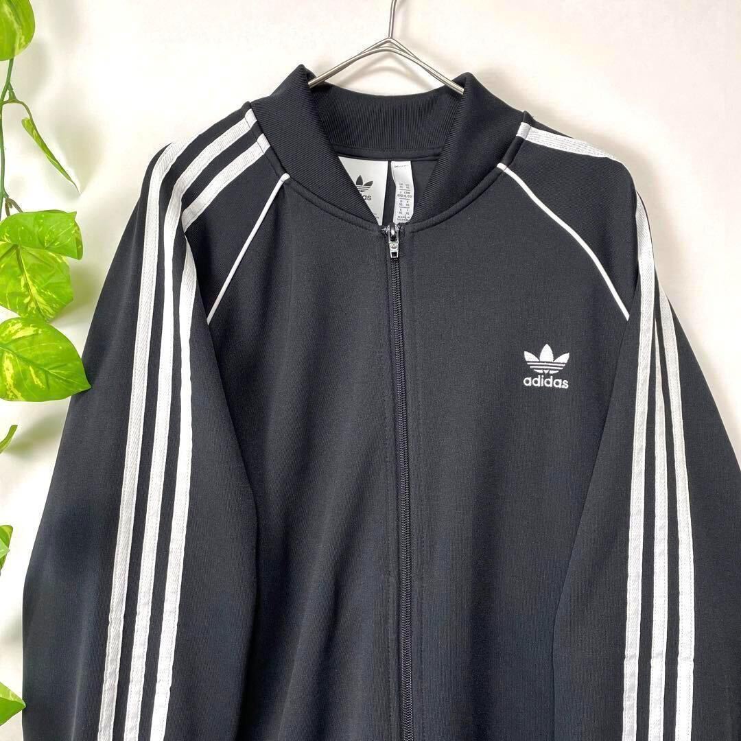 美品 希少2XL adidas アディダス ATP復刻 トラックジャケット ジャージ SST 黒白ブラックホワイト メンズ トレフォイルロゴ スリーライン_画像3