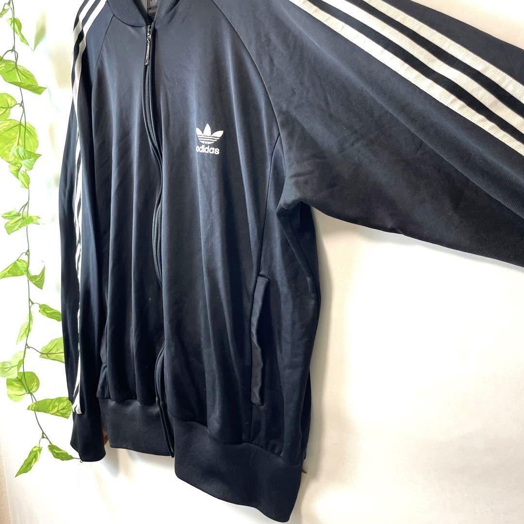 希少3XLサイズ/adidas アディダス トラックジャケット ジャージ 90sY2K ATP復刻 メンズ トレフォイルロゴ メンズ 黒ブラック_画像4