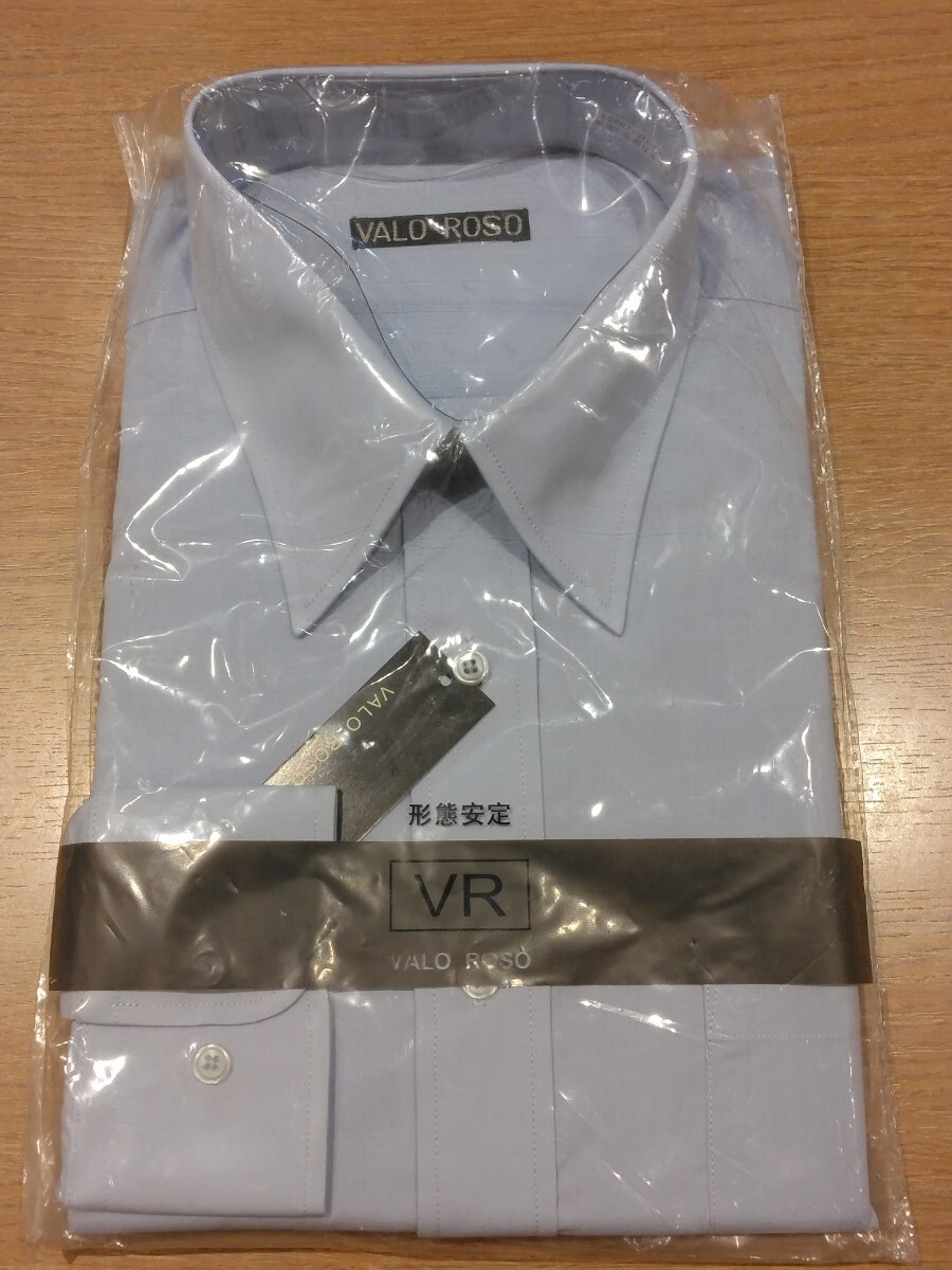 《新品》VALO ROSO メンズ 長袖 ワイシャツ Mサイズ 39-80 ブルー 形態安定 c130/342_画像1