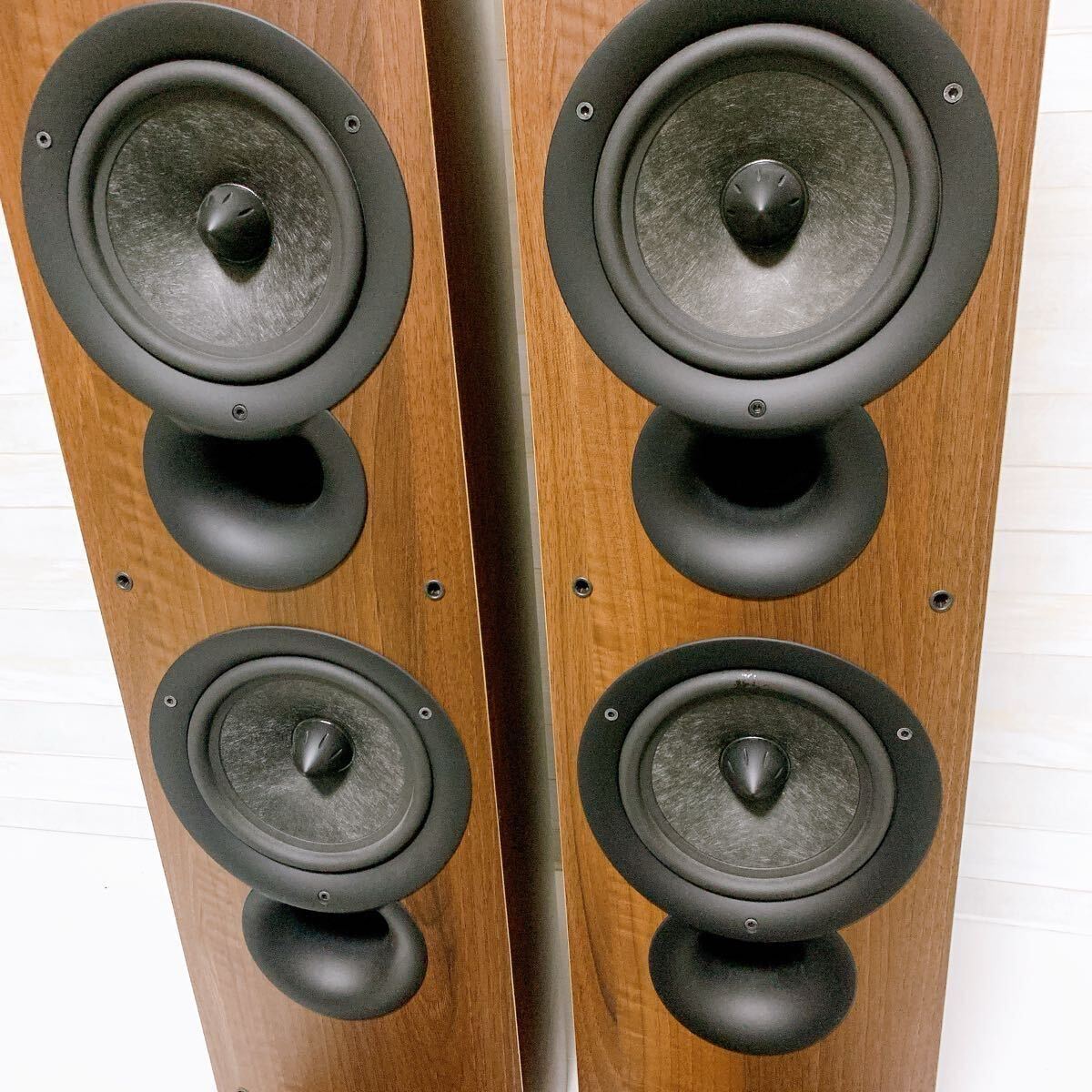 [ beautiful goods ]KEF tallboy type speaker iQ 9 dark walnut SP3053 speaker pair rare rare name machine 