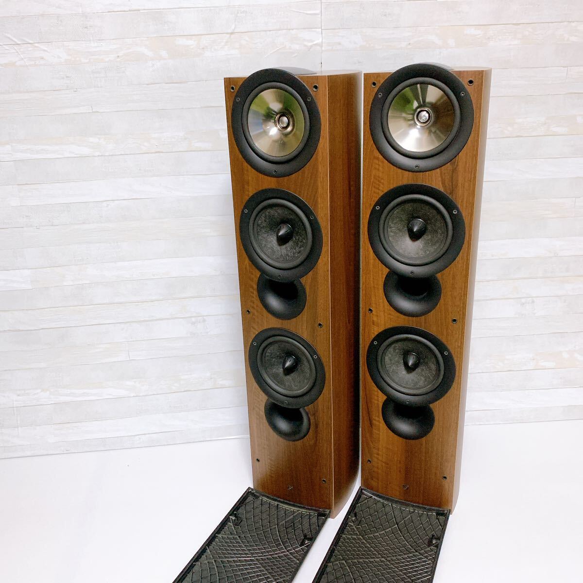 【美品】KEF トールボーイ型 スピーカー iQ 9 ダークウォルナット SP3053 スピーカーペア 希少レア 名機_画像1