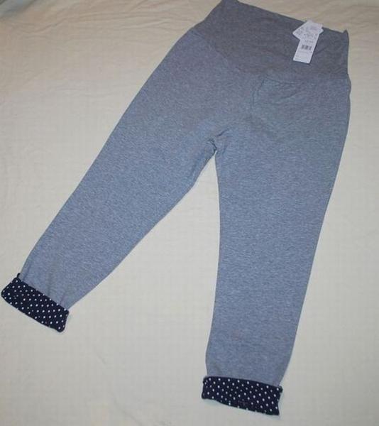 Last dog seal L maternity cotton . stretch 8 minute height pants gray 