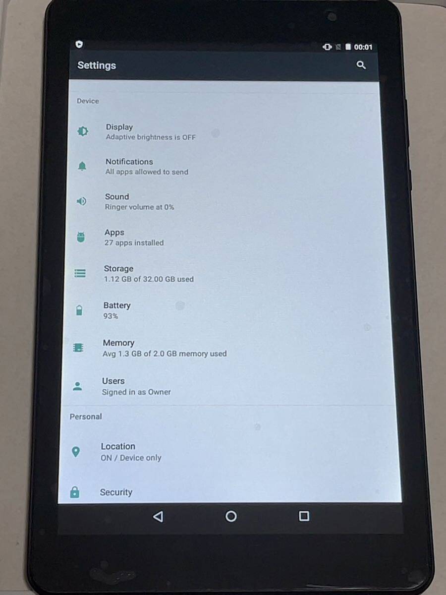 中古美品 【ブラック】8.1インチWi-Fiモデル タブレット 最新Android12搭載タブレット軽量 simフリー ノーブランド商品 初期化済みの画像10