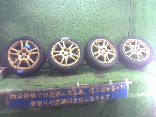 インプレッサ GDB タイヤ ホイール 純正 アルミホイール 17X7.5J オフセット+53 2H PCD100 225/45R17 センター溝8mm ★佐川急便4個口★の画像1