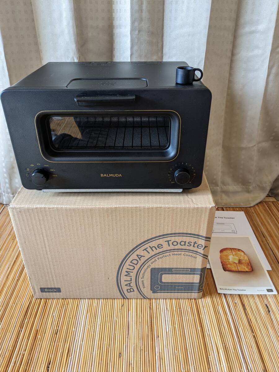 【中古 動作品】バルミューダ ザ・トースター BALMUDA The Toaster K01E-KG （ブラック） 2018年製の画像1