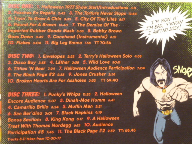 紙ジャケット★FRANK ZAPPA フランク・ザッパ　HALLOWEEN 77 　3枚組 輸入盤　美盤_画像3