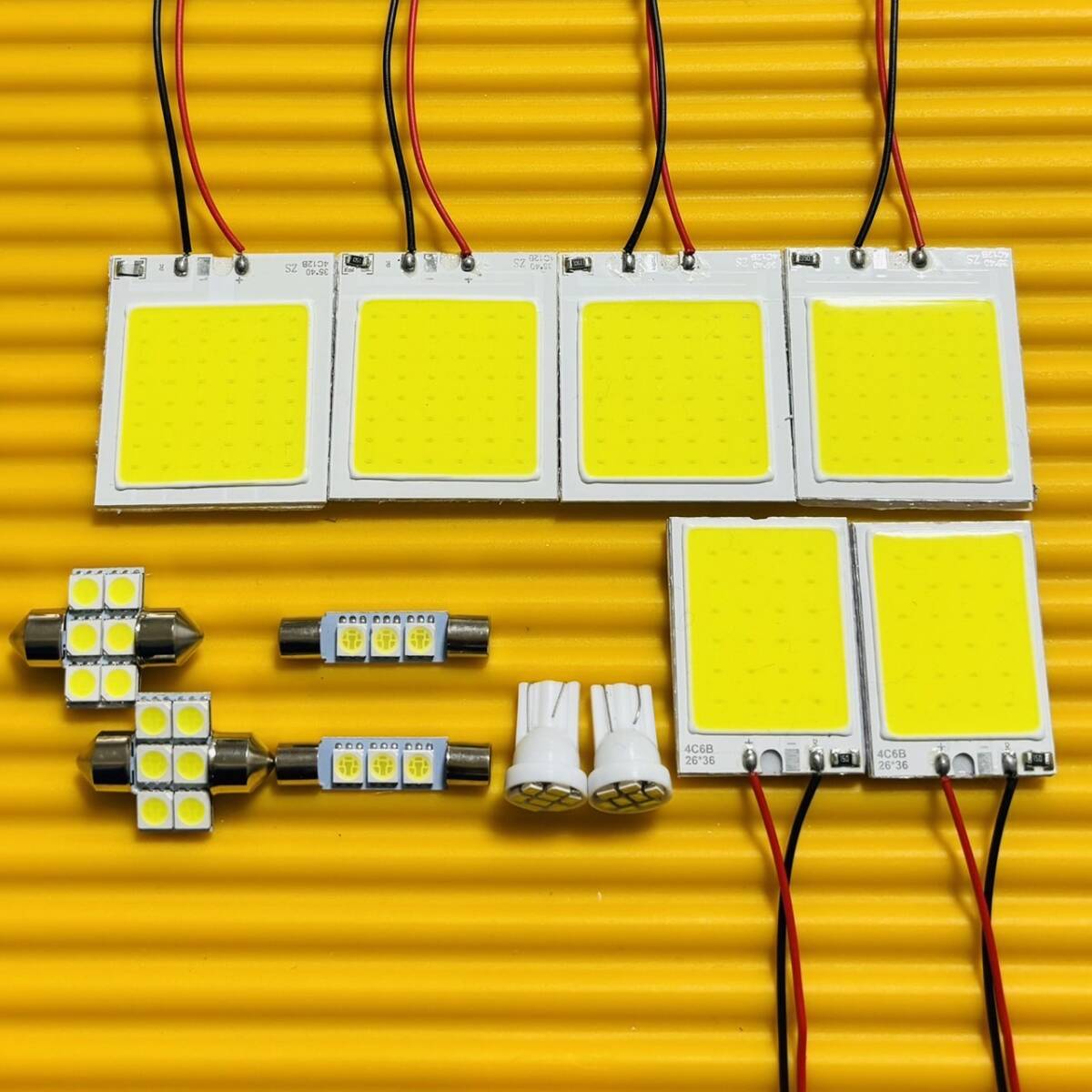 お得セット◇デリカ D5 CV系 COB 全面発光 ルームランプ 12個セット T10 LED ホワイト ミツビシ_画像1