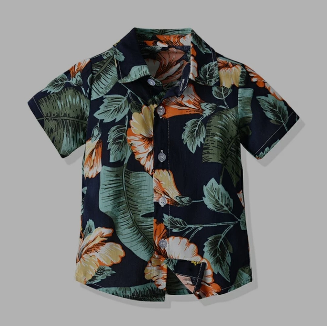 男の子花柄 tシャツ 100サイズ_画像1