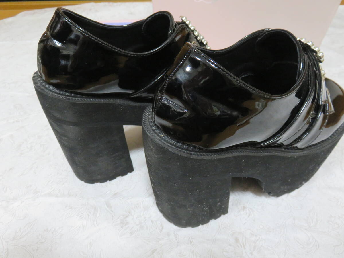 * BUBBLES * double buckle thickness bottom shoes black size :37 23~23.5 black 13. Bubble s