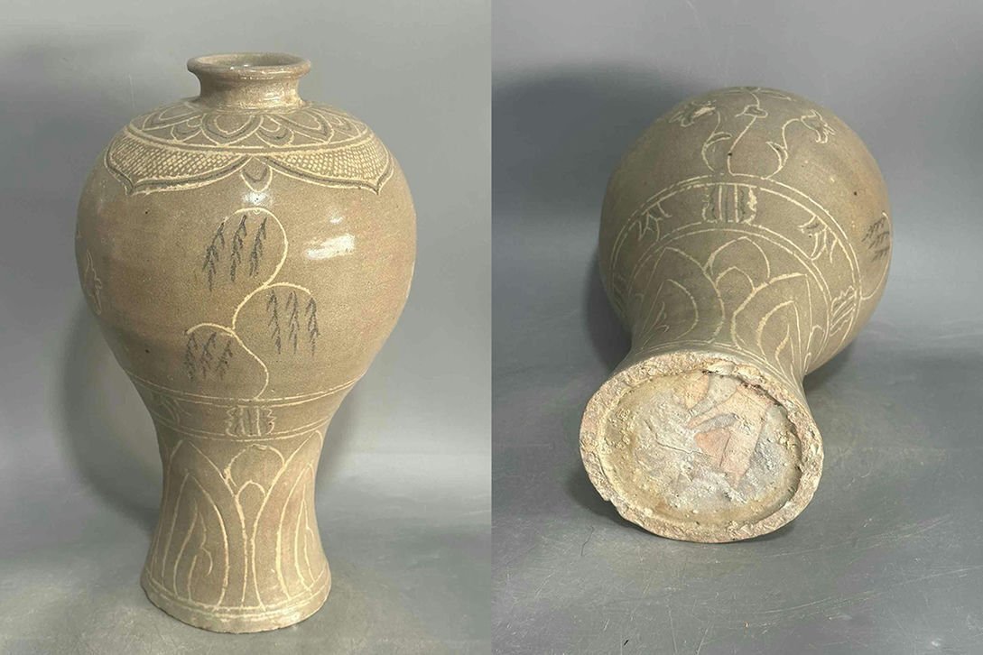 朝鮮時代の青磁、急須 朝鮮時代の青磁、急須