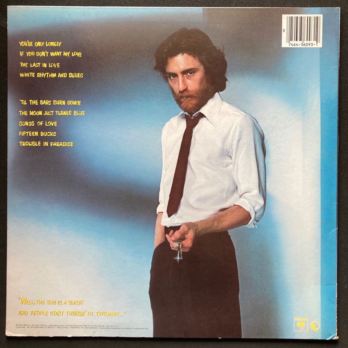 LP J.D.SOUTHER / YOU'RE ONLY LONELY_画像2