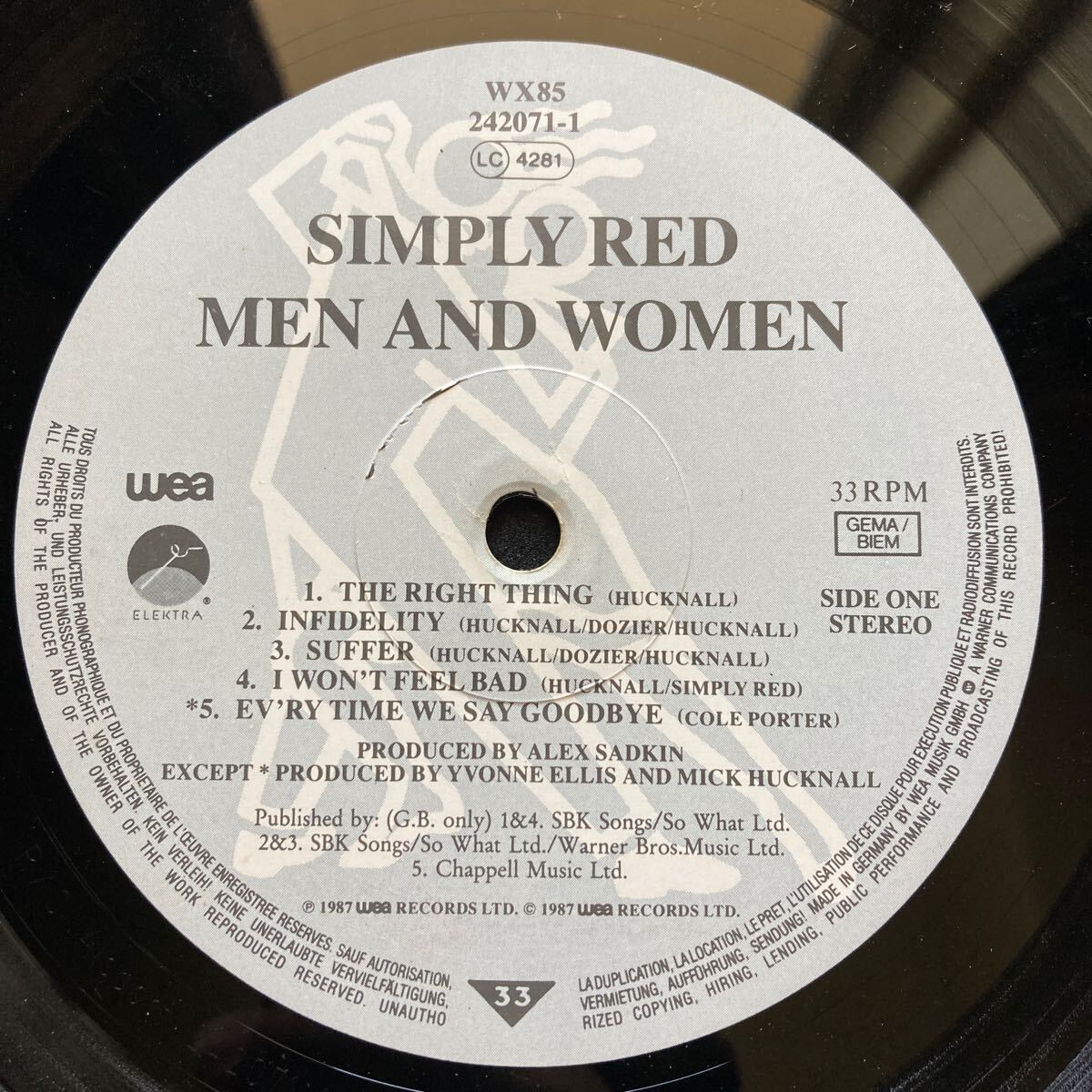 LP SIMPLY RED / MEN AND WOMEN_画像9