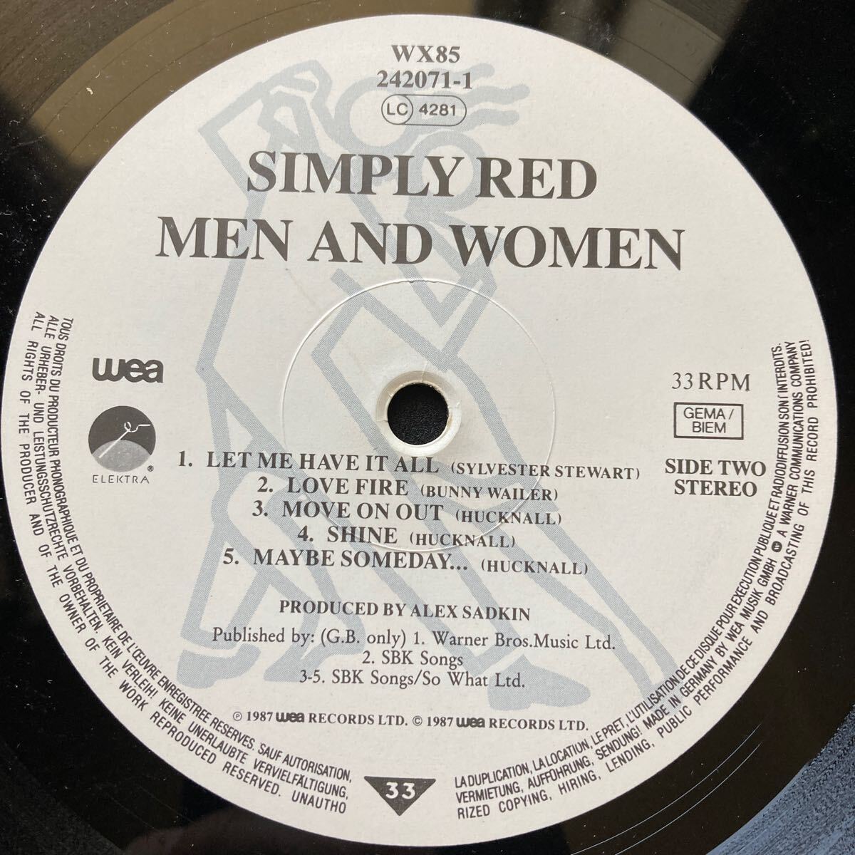 LP SIMPLY RED / MEN AND WOMEN_画像10