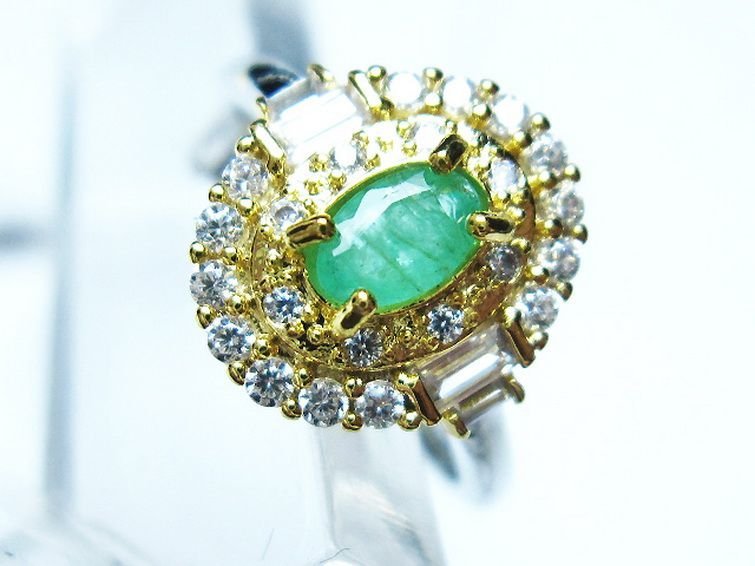 誠安◆天然石最高級品エメラルド 指輪(12号)[T195-2110]_画像2
