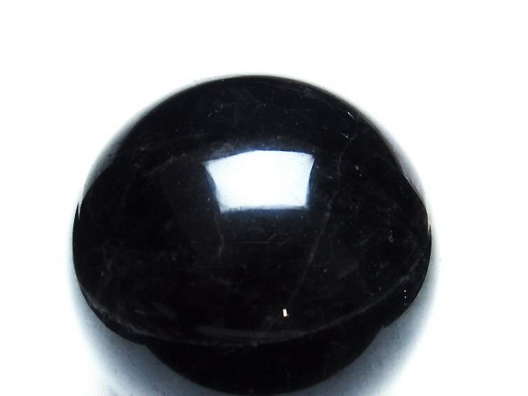 誠安◆天然石高級品モリオン 純天然 黒水晶 丸玉 83mm [T572-9887]_画像2