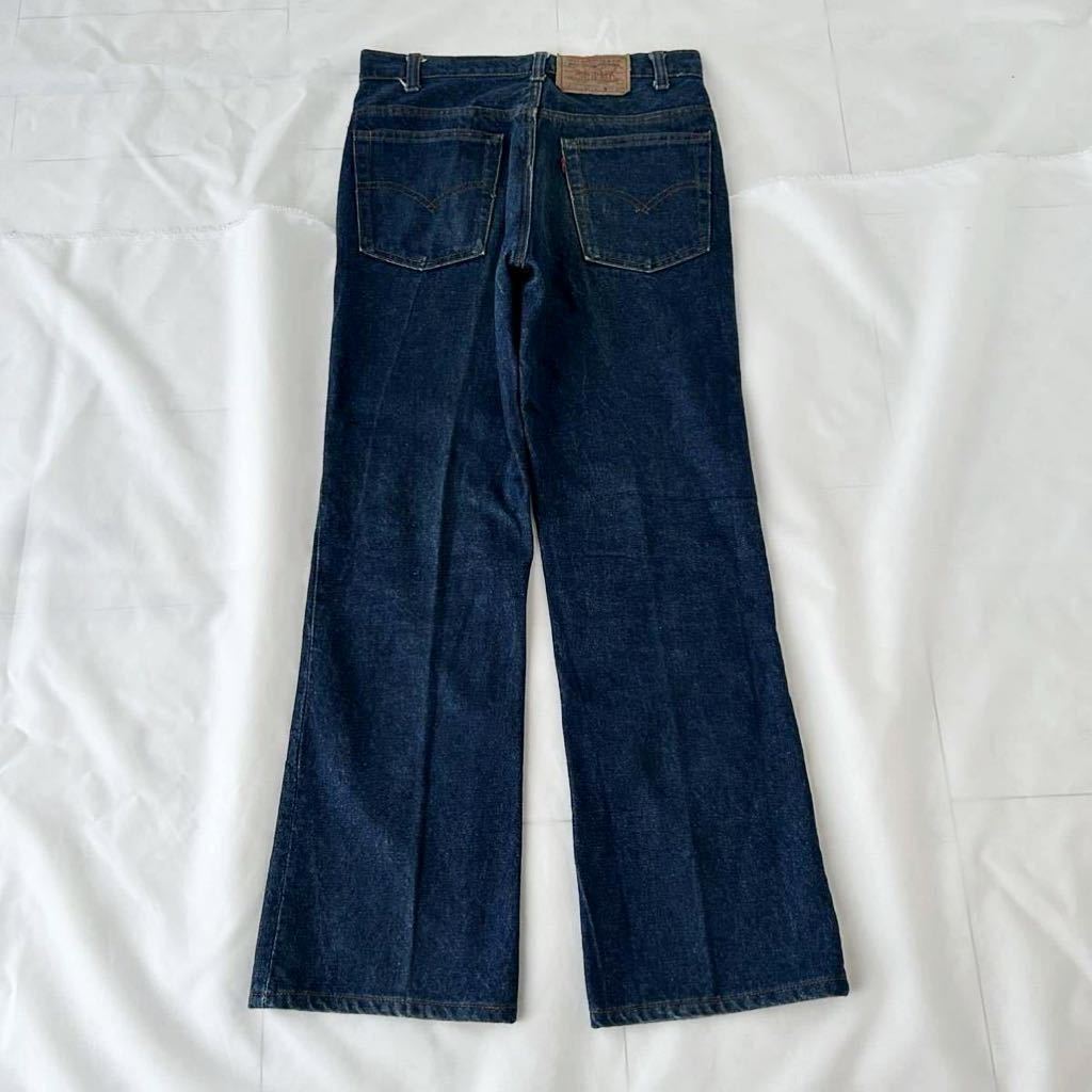 黒カン 82年製 42TALONジッパー LEVI'S 517 - 0217 W30 オリジナル ブーツカット （ ビンテージ リーバイス 80年代 66後期 フレア 646 70s_画像4