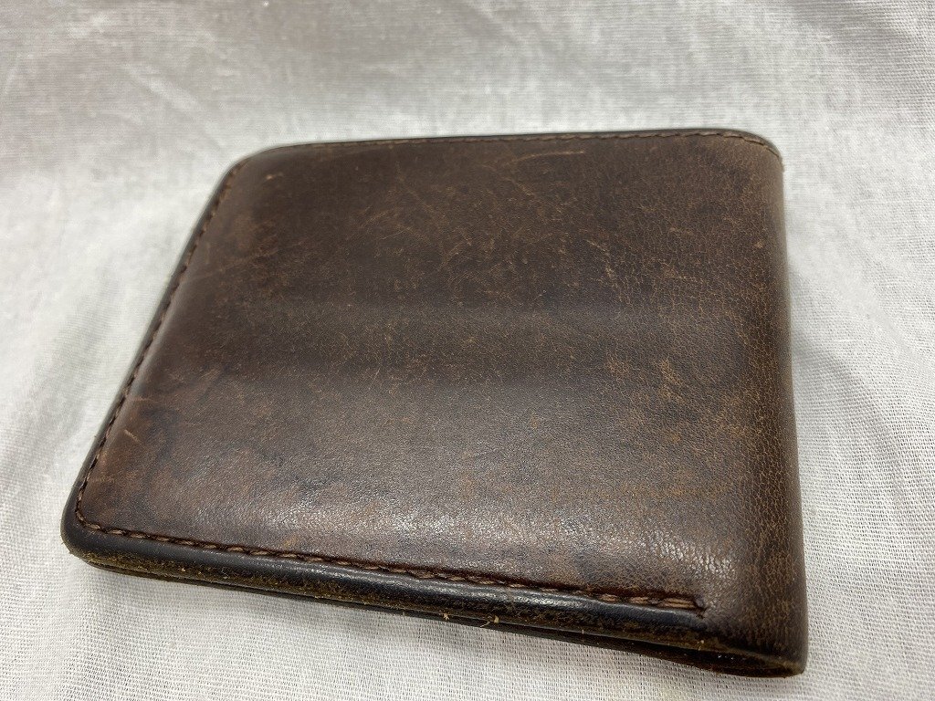 # super rare [goro*s.... Goro's Eagle stamp Conti . attaching folding in half leather purse wallet dark brown ]SH-17567