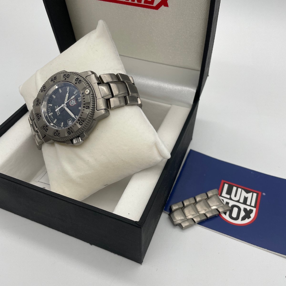 ω美品【LUMINOX ルミノックス ネイビーシールズスティール3200 3-H MBM クオーツ ブラック 文字盤 腕時計 メンズウォッチ 男性】TK1829_画像10