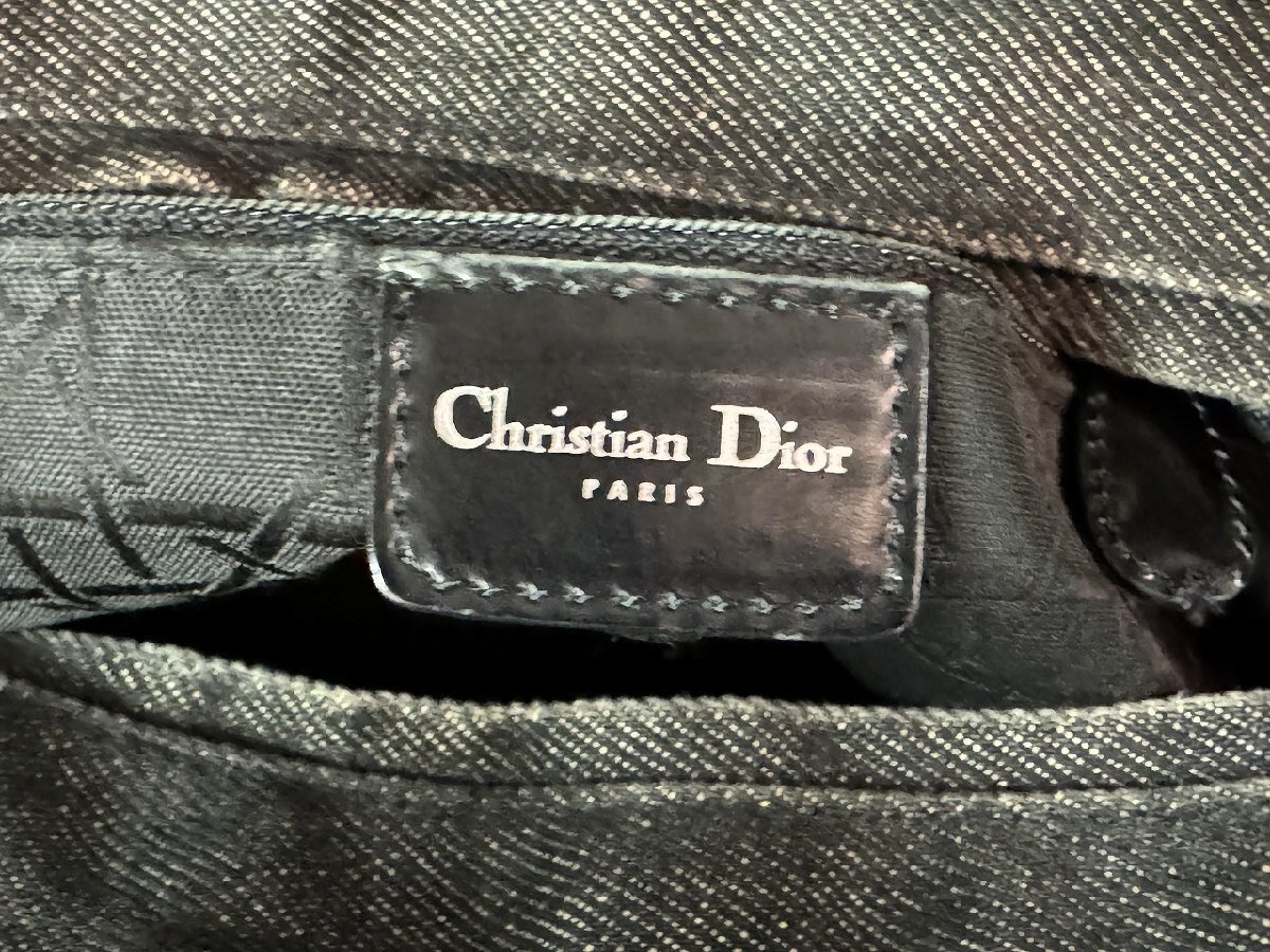 〓 希少品【Christian Dior クリスチャン ディオール カナージュ レディディオール MA-0040 2way ハンドバッグ ブラック】HO9522_画像9