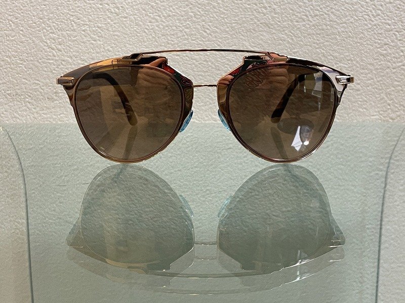 ★極美品【Christian Dior ディオール サングラス RE602BHUHG MADE IN ITALY Dior Reflected 3210R 52□21 140 ゴールドフレーム】NA01073_画像2