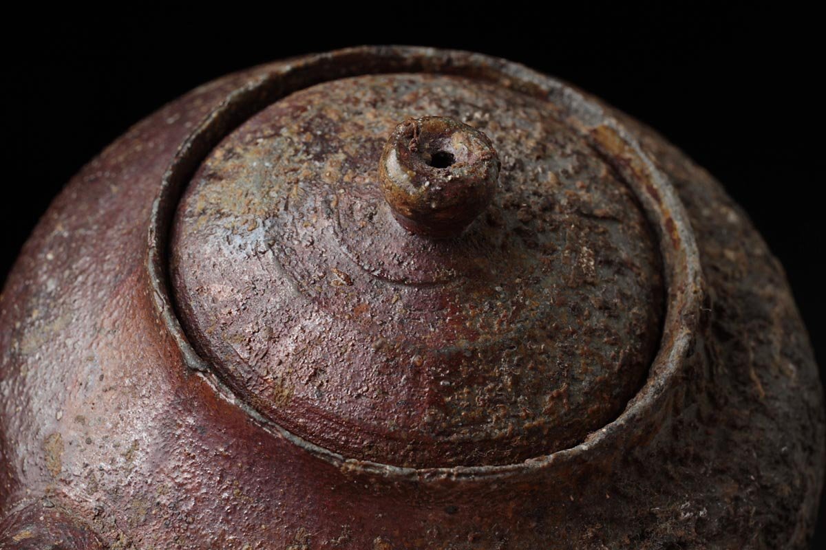 ER275 era thing Bizen .. south . hand small teapot width 10.5cm* south . hand width hand small teapot * Bizen tea note . tea utensils 