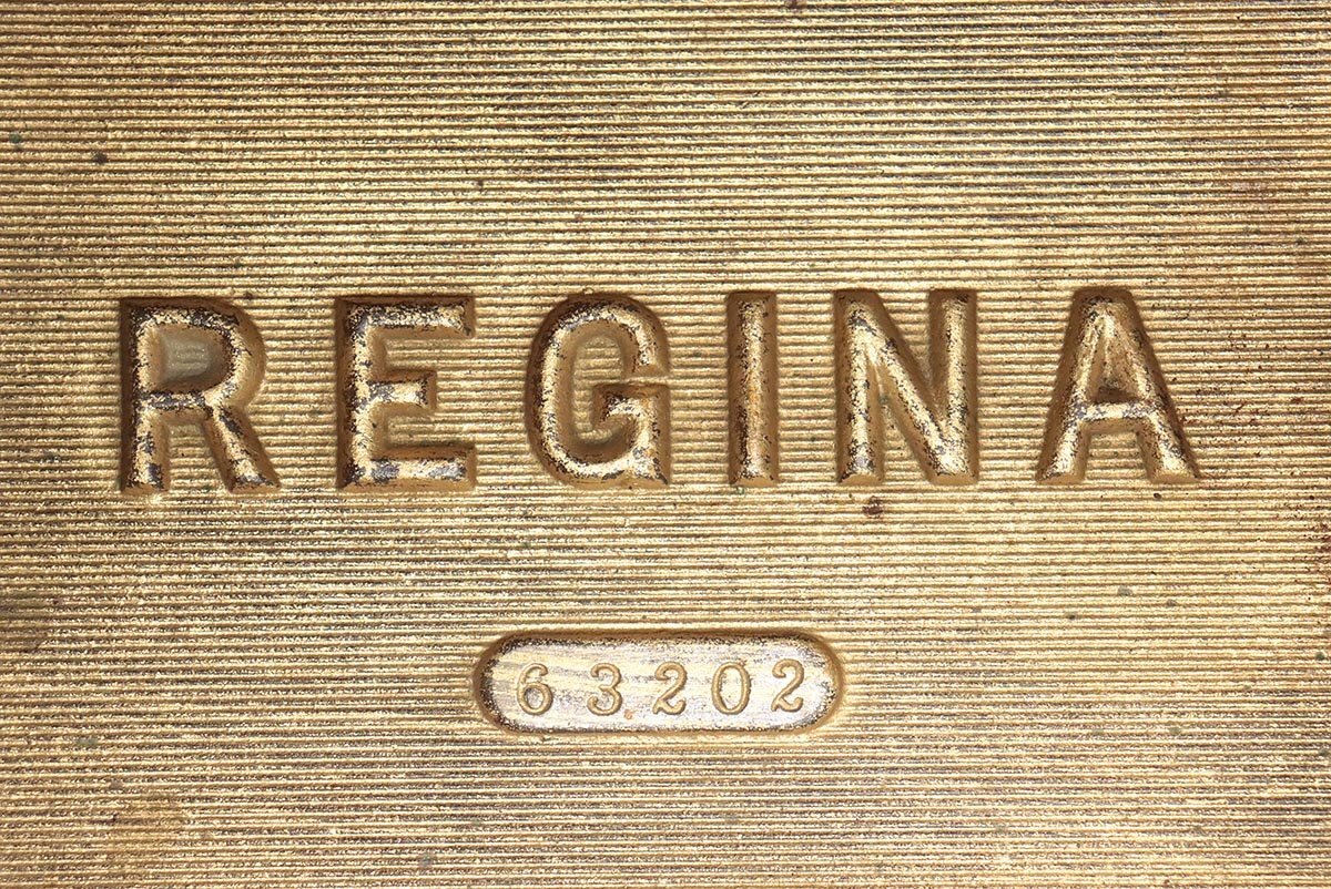 UT695 アンティーク【REGINA】#63202「レジーナ ディスクオルゴール」(ダブルコーム) 幅43.5cm 重14.5kg USA製_商品詳細もご覧ください