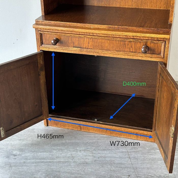 【閉店セール】アンティーク 家具 ブックケース キャビネット 1950年頃 イギリス 英国 ビンテージ家具 ディスプレイ 店舗什器 823B_画像7