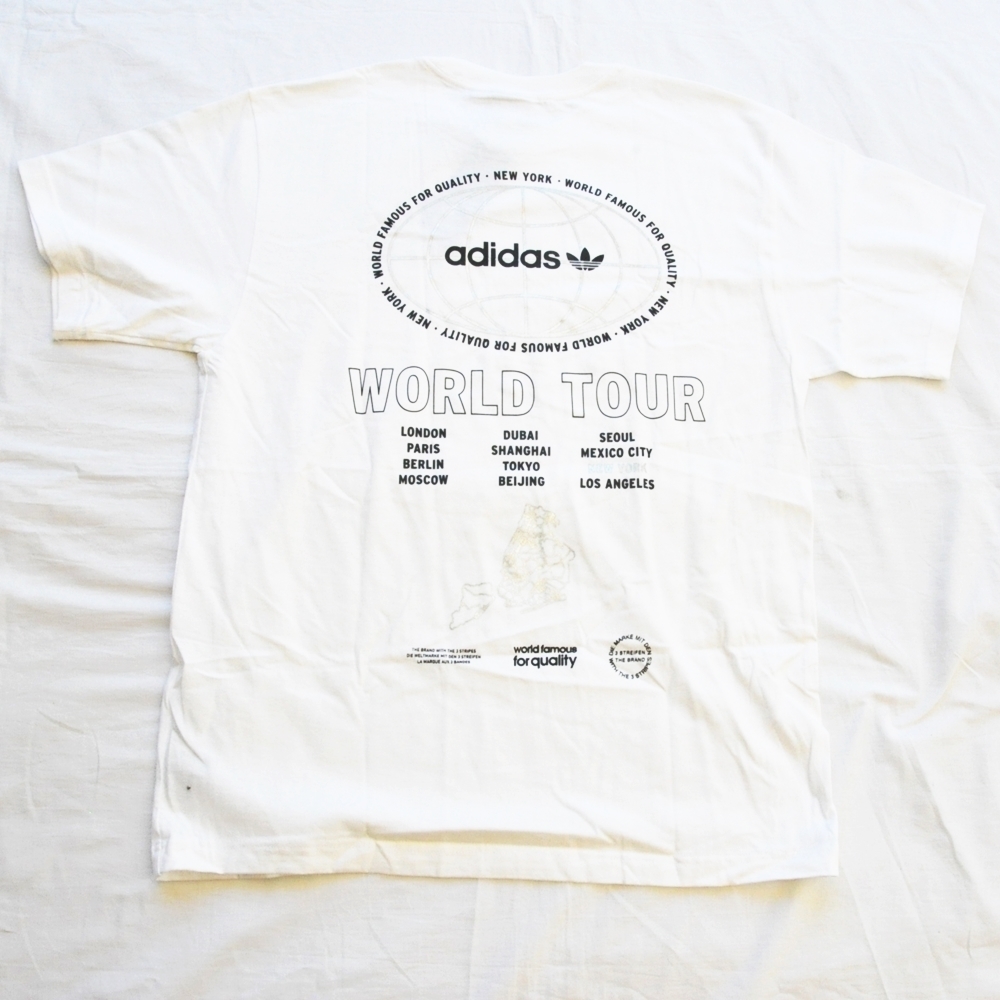 ADIDAS / アディダス NEW YORK WORLD TOUR T-SHIRT WHITE NYC LIMITED XXL