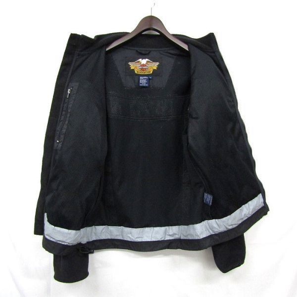  размер M HARLEY DAVIDSON флис жакет блузон подкладка иметь Logo лента черный Harley Davidson б/у одежда Vintage 3MA0312