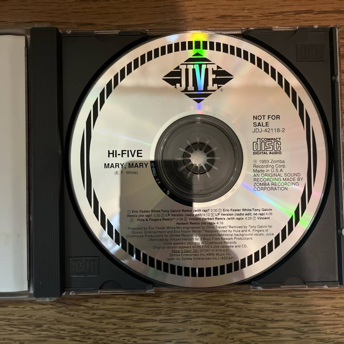 US盤 プロモ CD Hi-Five Mary Mary JDJ-42118-2の画像4