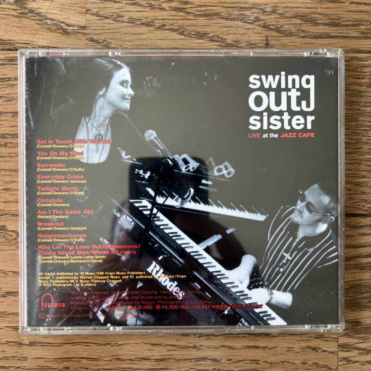 国内盤　CD Swing Out Sister Live At The Jazz Cafe PHCR-1192 帯付き_画像2