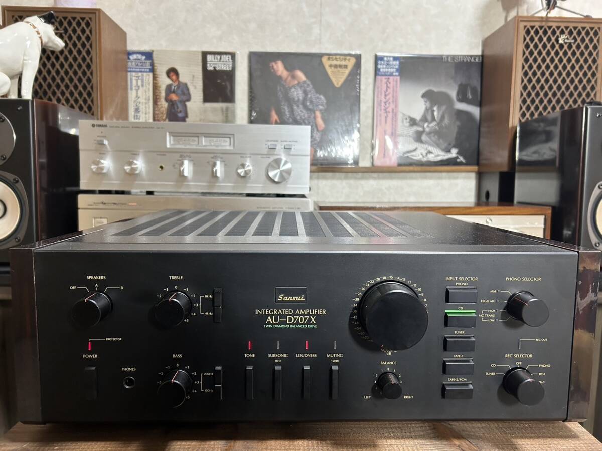 【完動品 整備品】サンスイSANSUI AU-D707X プリメインアンプ 【動作良好 メンテナンス品】_画像1