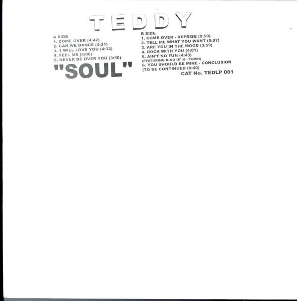 レア！プロモ盤LP！Teddy / Soul【TEDLP001】テディ Michael Jackson Rock With You カヴァー H-Town 参加 R&B ソウル Teddy Martin_画像1