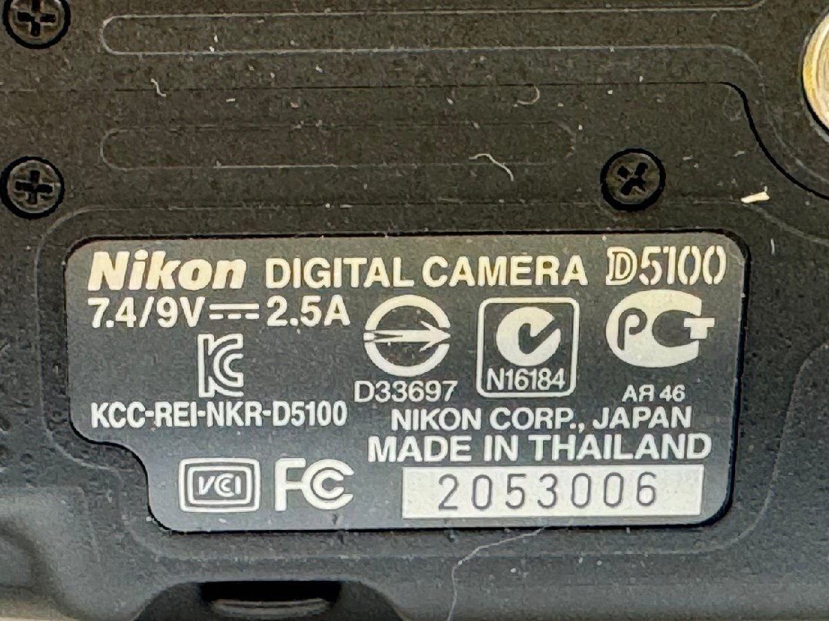 □t2649　ジャンク★Nikon　ニコン　D5100　デジタル一眼レフカメラ　ダブルズームキット_画像6