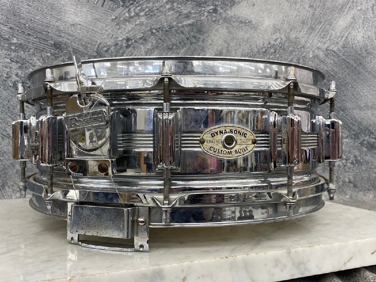 □t2674 中古★Rogers USA DYNA-SONIC CUSTOM BUILT ロジャース スネアドラムの画像4