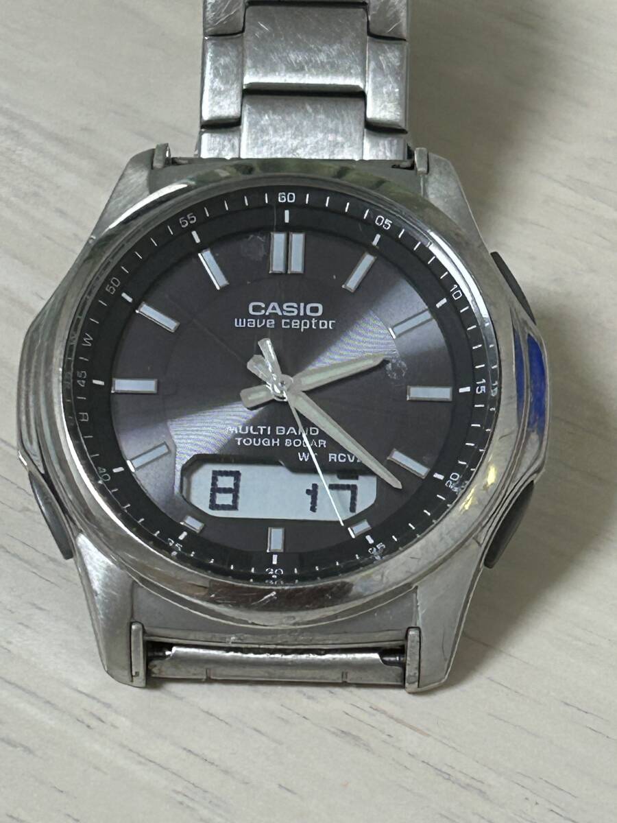 美品 CASIO カシオ wave ceptor ウェーブセプター WVA-M630D-1AJF 腕時計 電波ソーラー ブラック メンズ マルチバンド6 アナログ デジタル_画像1