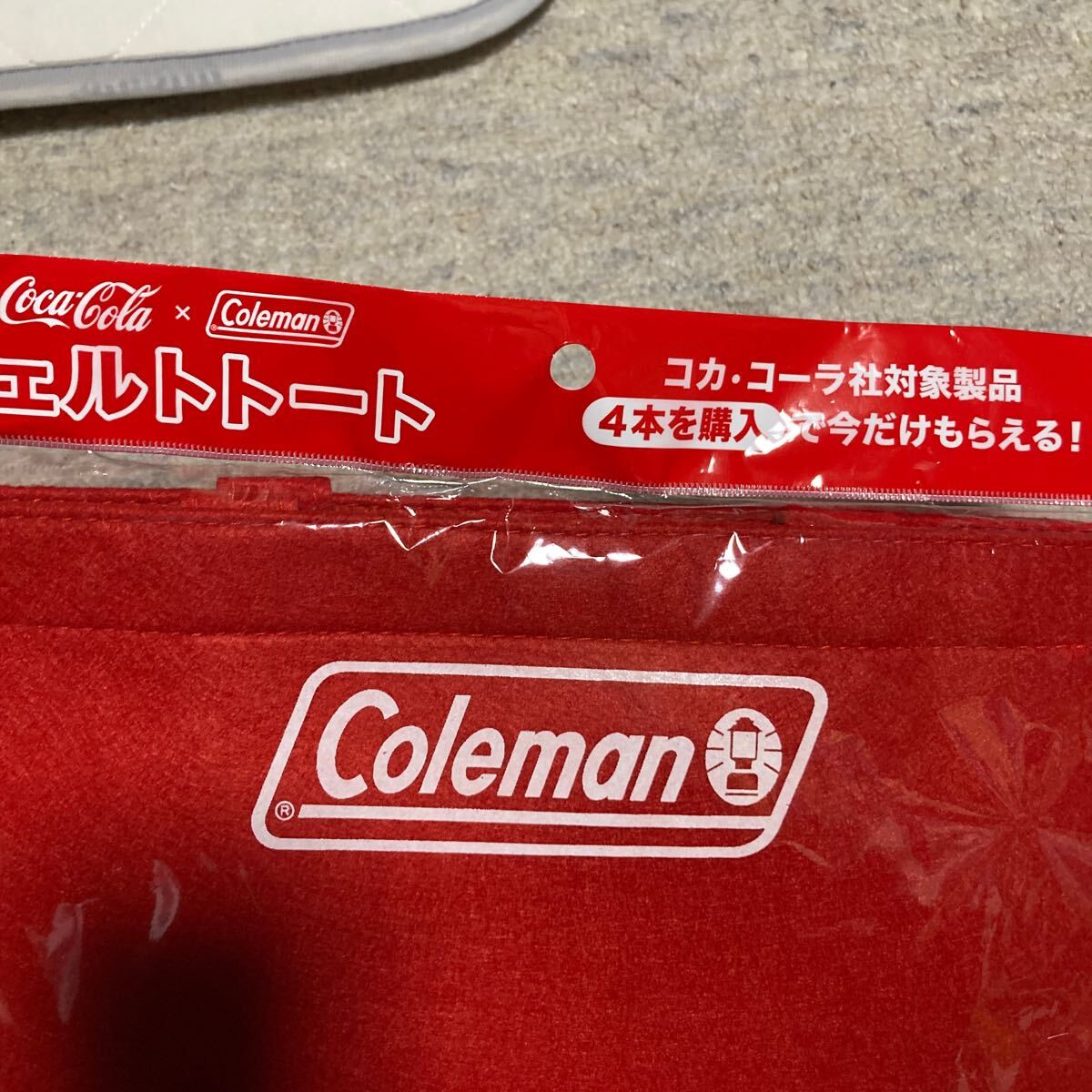 Coleman Coleman Coca Cola felt tote bag red tote bag 
