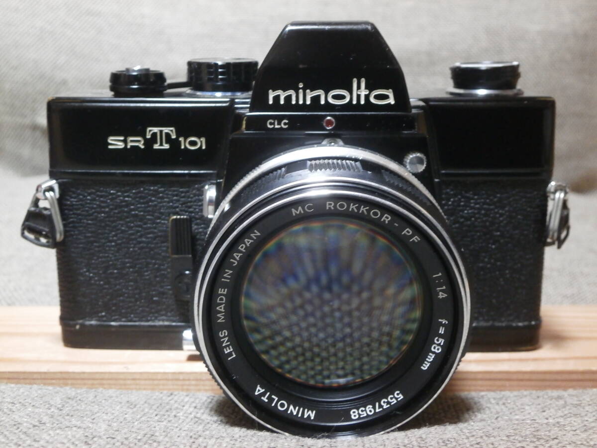 minolta SRT 101 MC ROKKOR-PF 1:1.4 f=58mm レンズ付き　動作確認済み_画像1