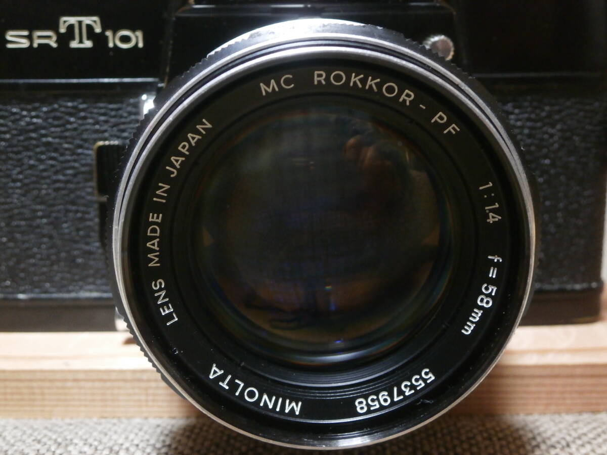 minolta SRT 101 MC ROKKOR-PF 1:1.4 f=58mm レンズ付き　動作確認済み_画像9