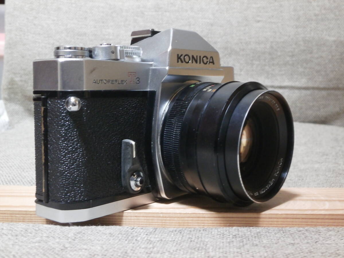 KONICA AUTOREFLEX T3 HEXANON AR 50mm f 1.7 レンズ付き　現状品　動作確認済み_画像3