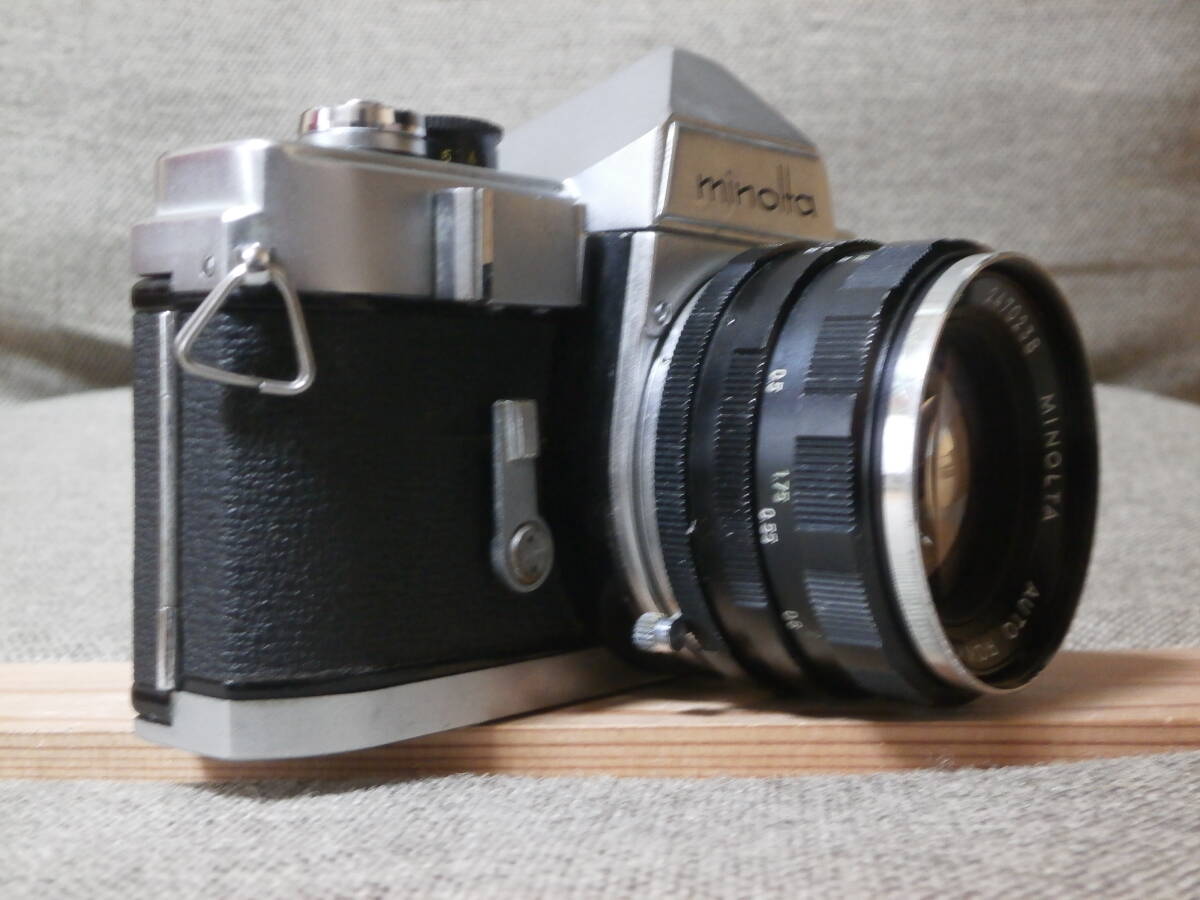 minolta(CHUYODA KOGAKU) SR-1 AUTO ROKKOR-PF 1:1.8 f=55mm レンズ付き　動作確認済み_画像3